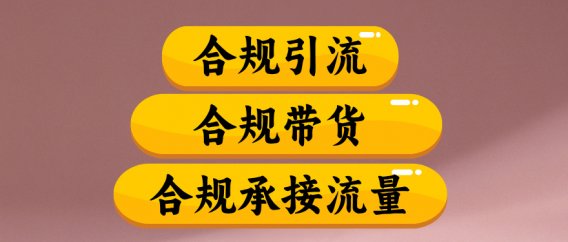 合规引流、合规并且高效地做带货、合规承接流量(揭秘)